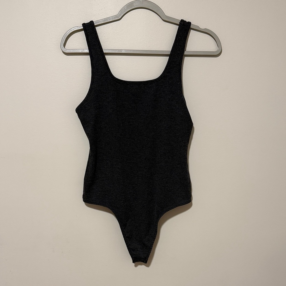 NWT American Eagle Gray Ribbed Bodysuit